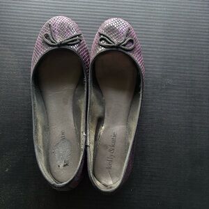 Kelly and Katie Purple Flats with Bow Size 7.5 Business Casual Office Dressy